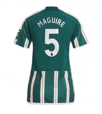 Manchester United Harry Maguire #5 Koszulka Wyjazdowych Kobiety 2023-24 Krótki Rękaw